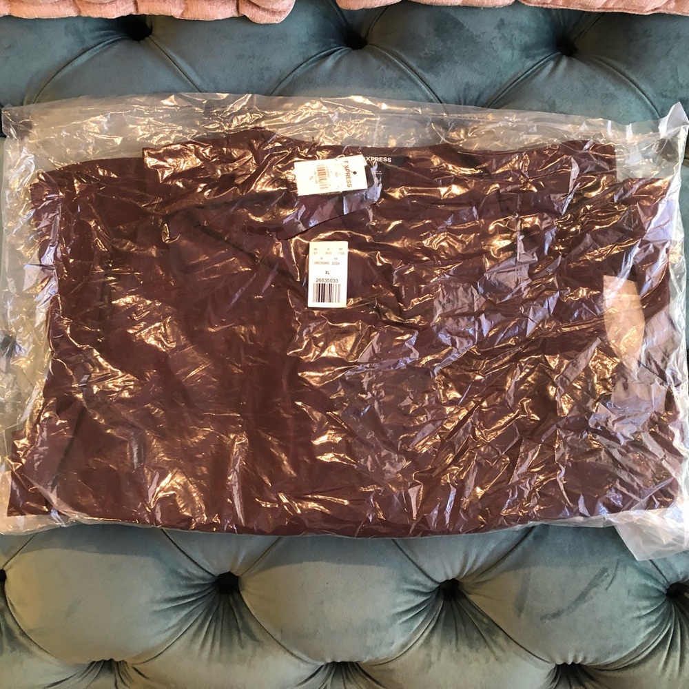 NWT Express Cowl Neck Tank in Currant